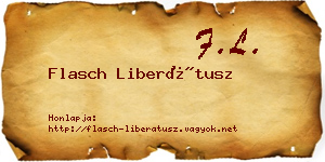 Flasch Liberátusz névjegykártya